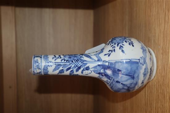 A Chinese blue and white vase, with Kangxi mark height 20cm